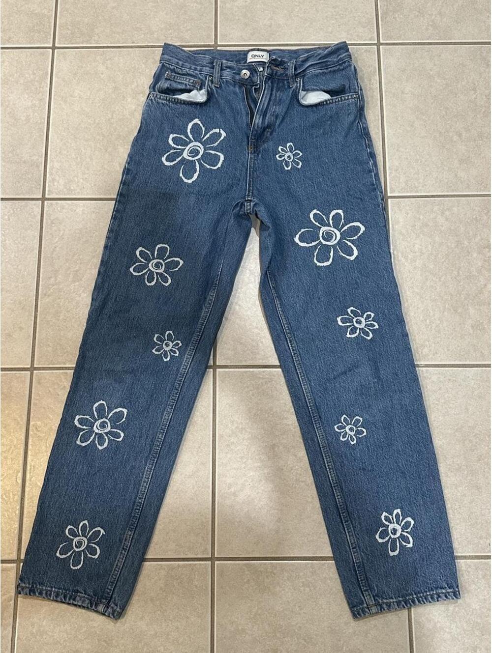 ONLY Women's Blue and Navy Jeans